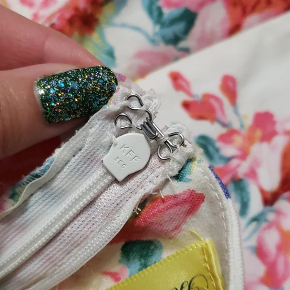 Bee Stitched Floral V Neck Flared Summer Mini Cocktail Tank Dress - Picture 7 of 9